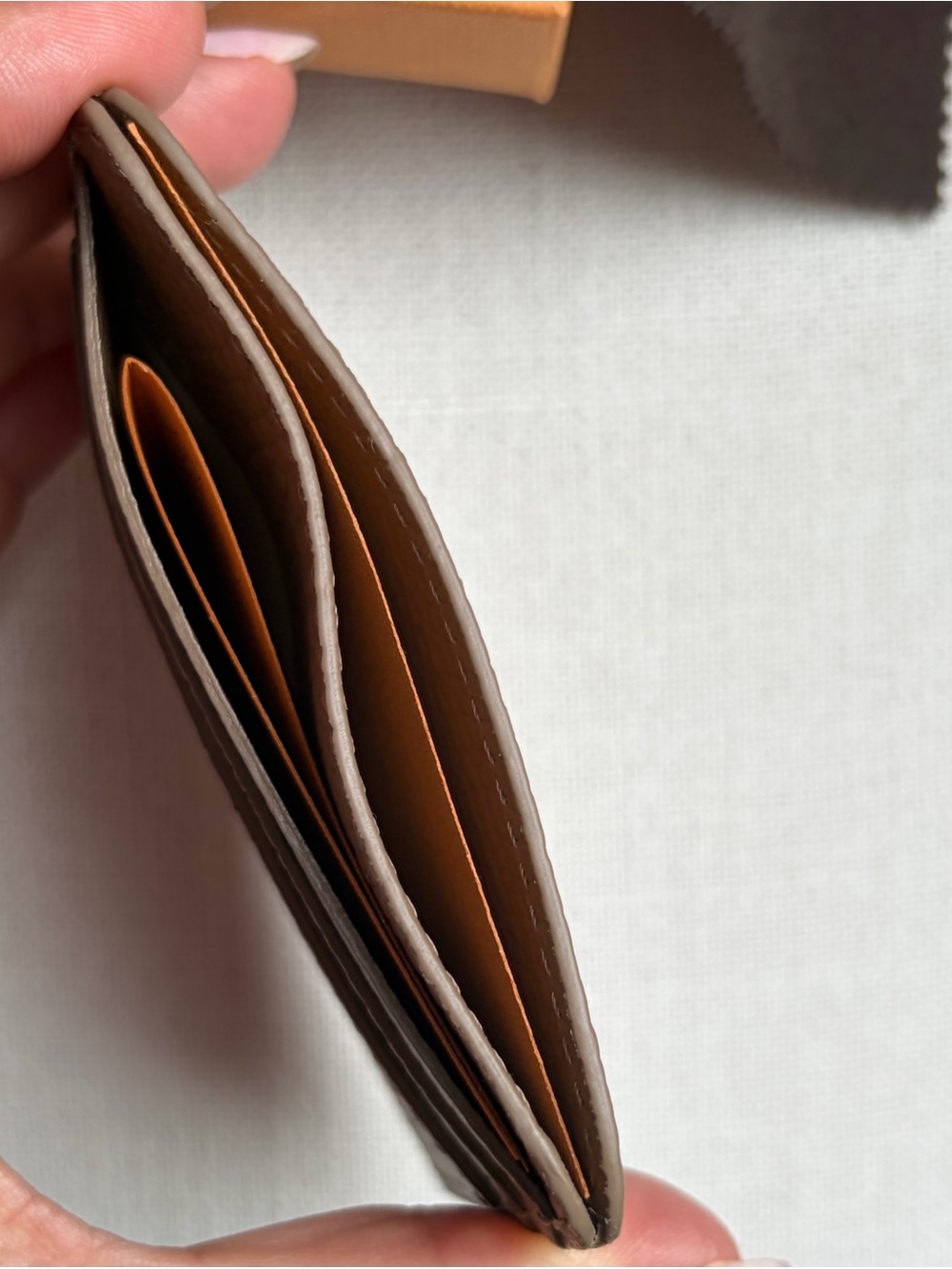 TOD’S dark taupe leather card holder - Picture 7 of 7
